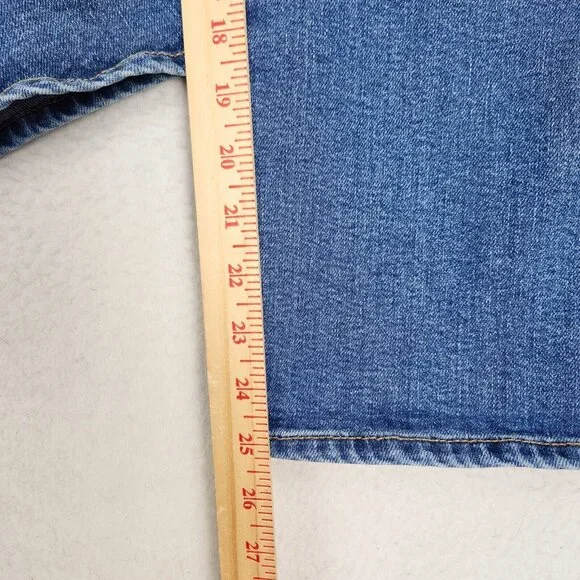 Wrangler Overalls Womens Large Blue Denim Bibs Straight Leg Medium Wash Jean - Picture 5 of 11